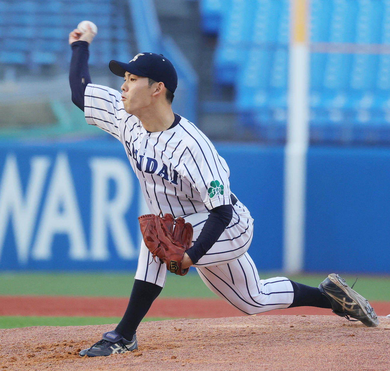 国学院大対仙台大　仙台大2番手の佐藤（撮影・野上伸悟）