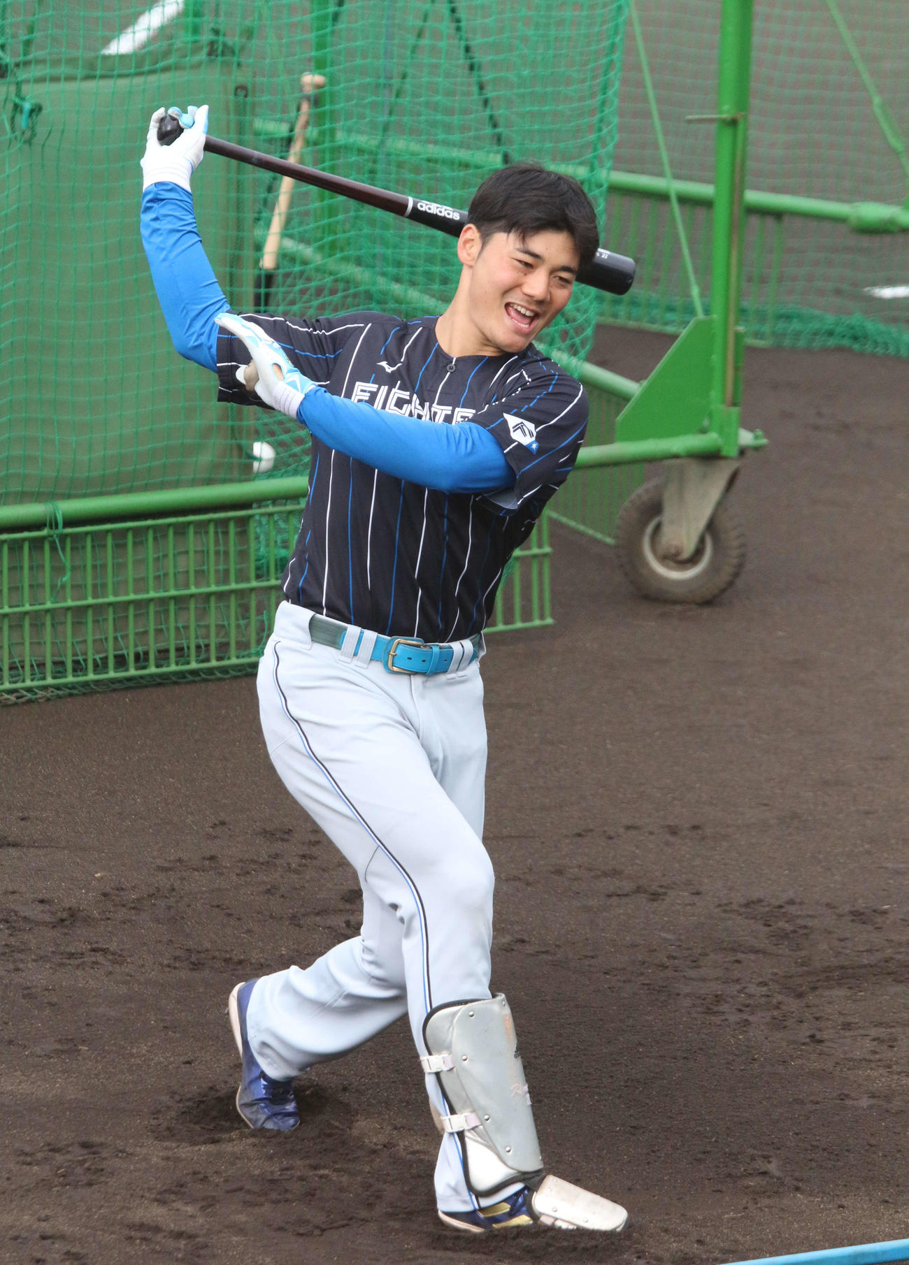 秋季練習に参加した日本ハム清宮（撮影・木下大輔）
