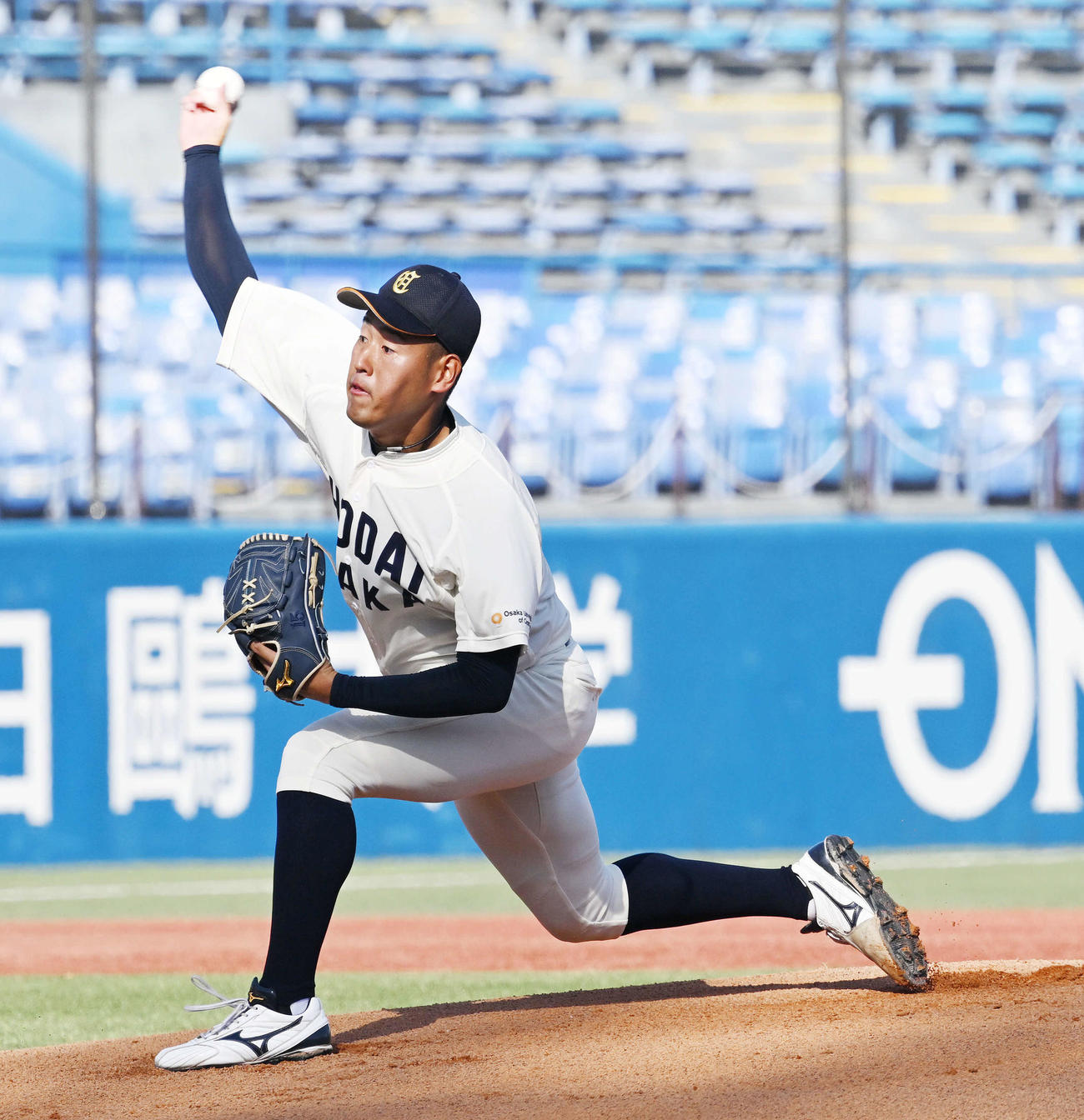 国学院大対大商大　大商大先発の上田（撮影・滝沢徹郎）