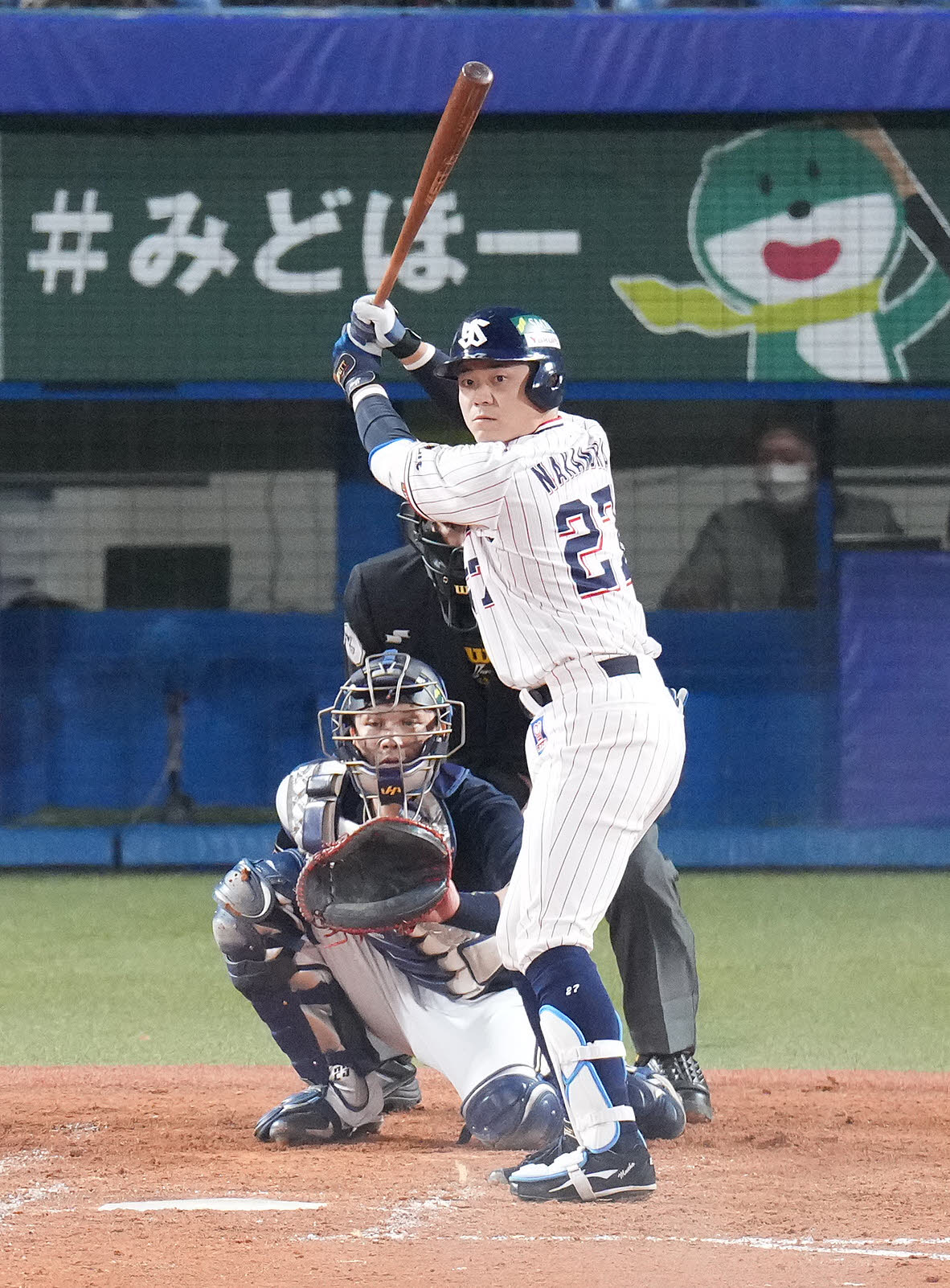 ヤクルト中村悠平（2022年10月30日撮影）