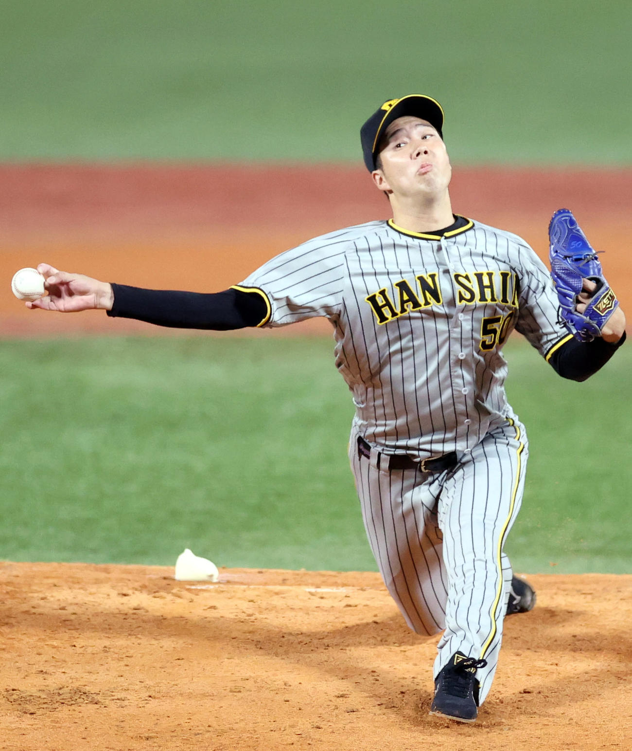 阪神青柳晃洋（2022年10月14日撮影）