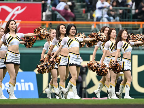 ダンスをするタイガースガールズ（撮影・石井愛子）