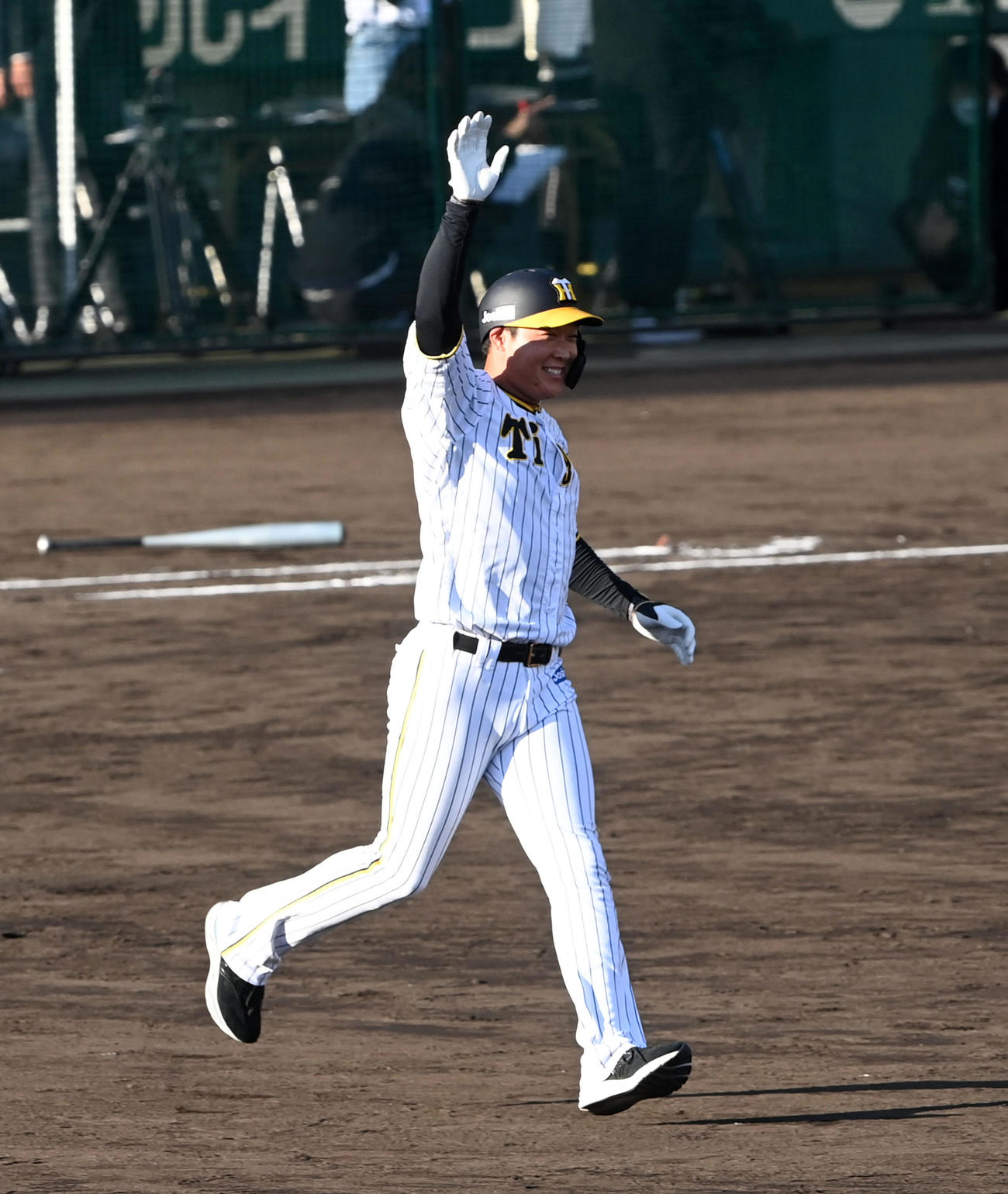 シチュエーションマッチでサヨナラ打を放った大山（撮影・前岡正明）
