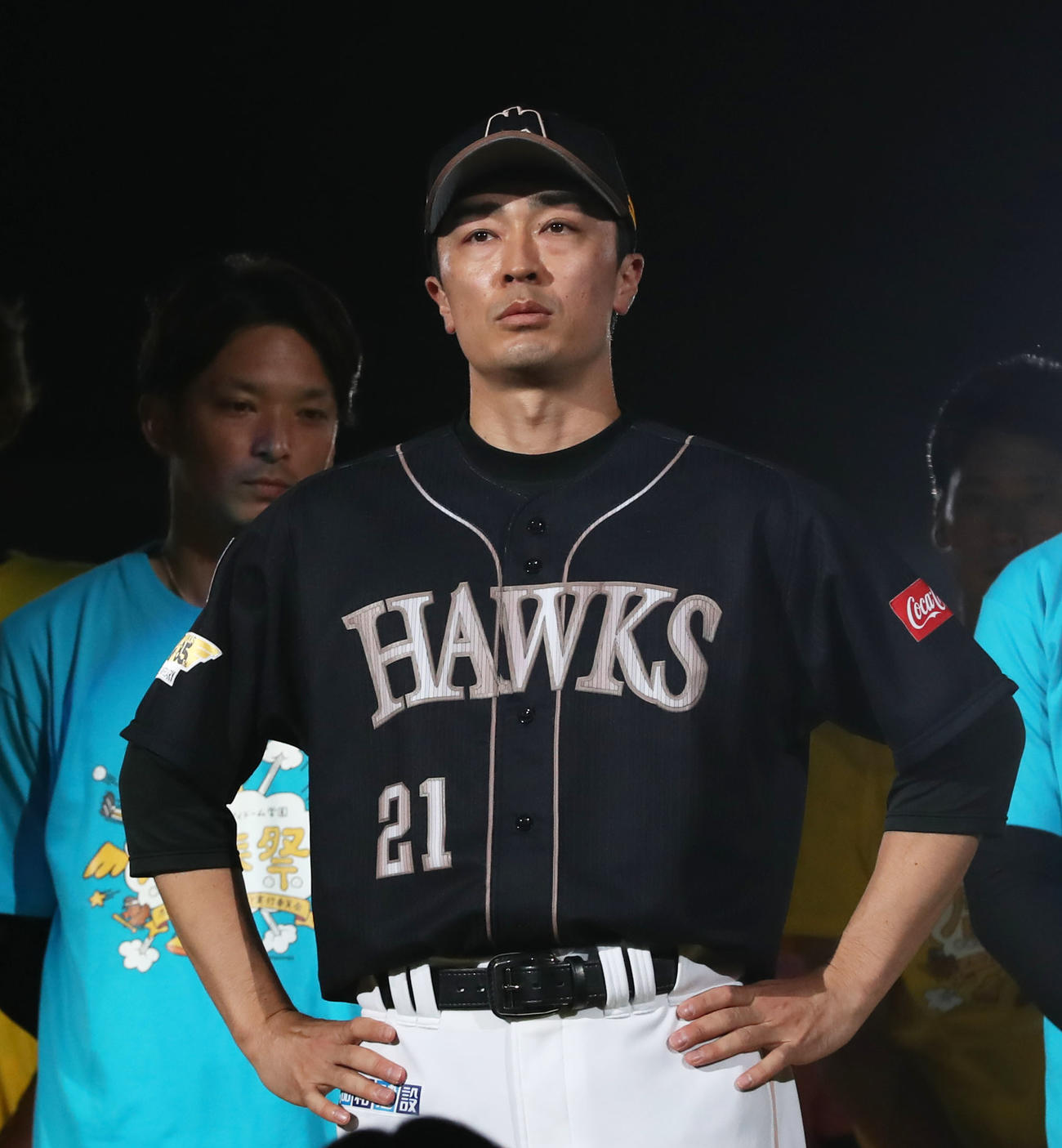 来季周年ユニホームを披露する和田（撮影・屋方直哉）