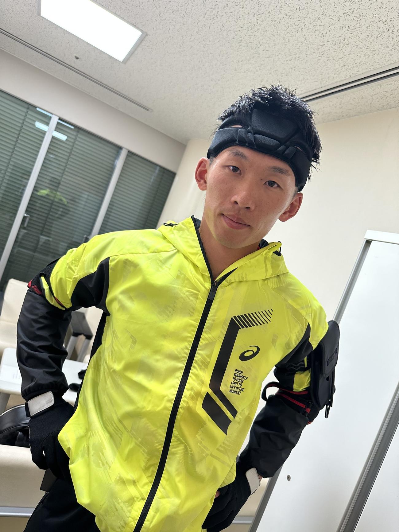 フジテレビ「逃走中～2022大晦日超大型スペシャル～」の収録に参加したロッテ高部（球団提供）