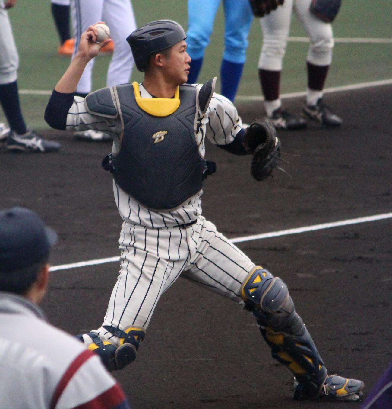 大学日本代表候補で最終日の主将を務めた上武大・進藤（撮影・保坂恭子）