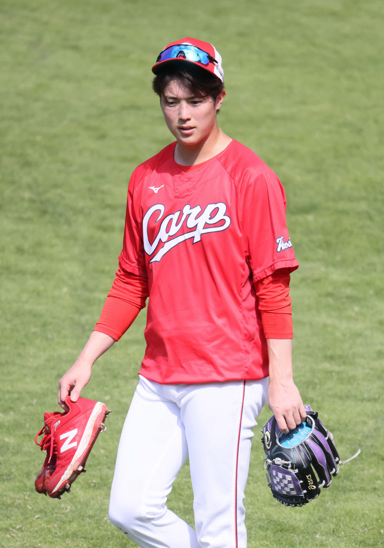 広島森下暢仁（2022年10月21日撮影）
