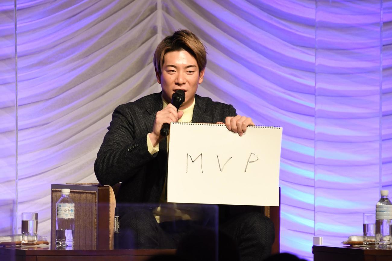 札幌ドームでの思い出を語る日本ハム松本剛（撮影・石井翔太）