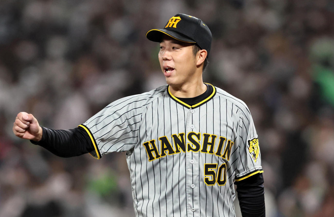 阪神青柳晃洋（22年10月撮影）
