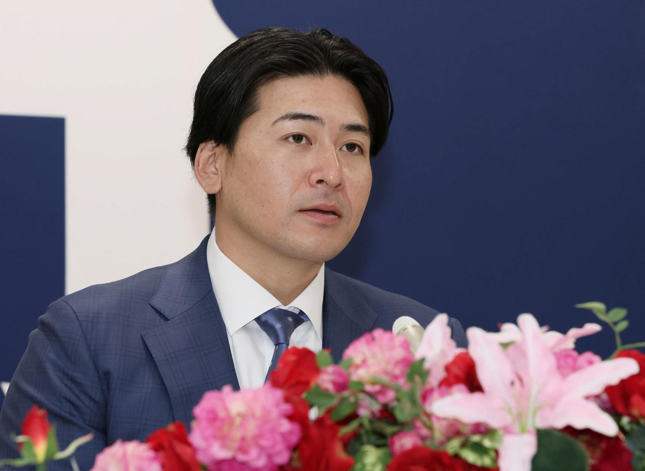 3年契約の最終年、4000万円減で契約を更改した広島会沢（撮影・加藤孝規）（撮影・加藤孝規）
