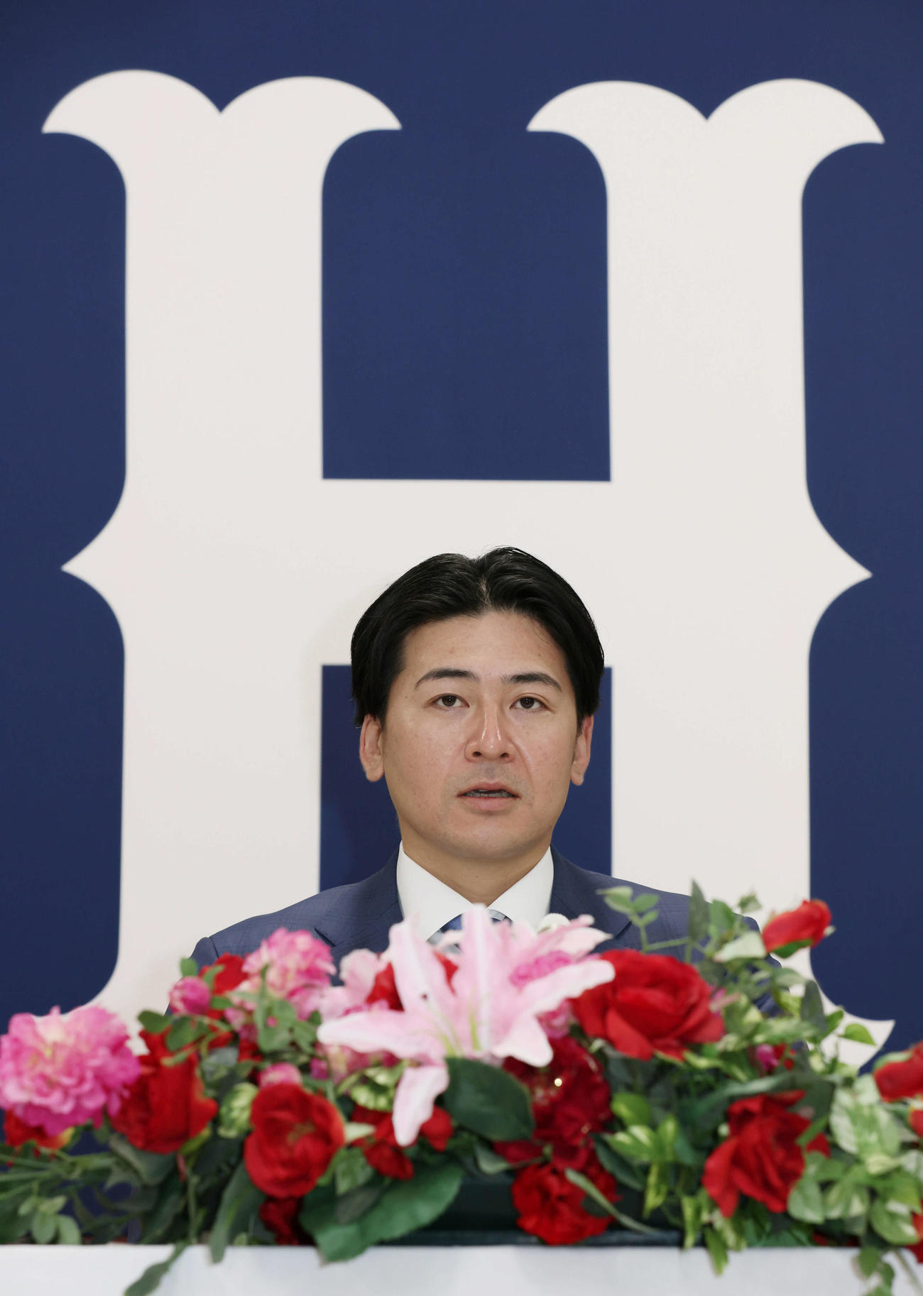 3年契約の最終年、4000万円減で契約を更改した広島会沢（撮影・加藤孝規）（撮影・加藤孝規）
