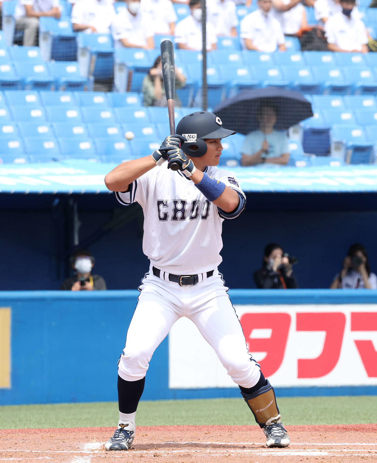 6月20日、東洋大戦で打席に立つ中大・森下