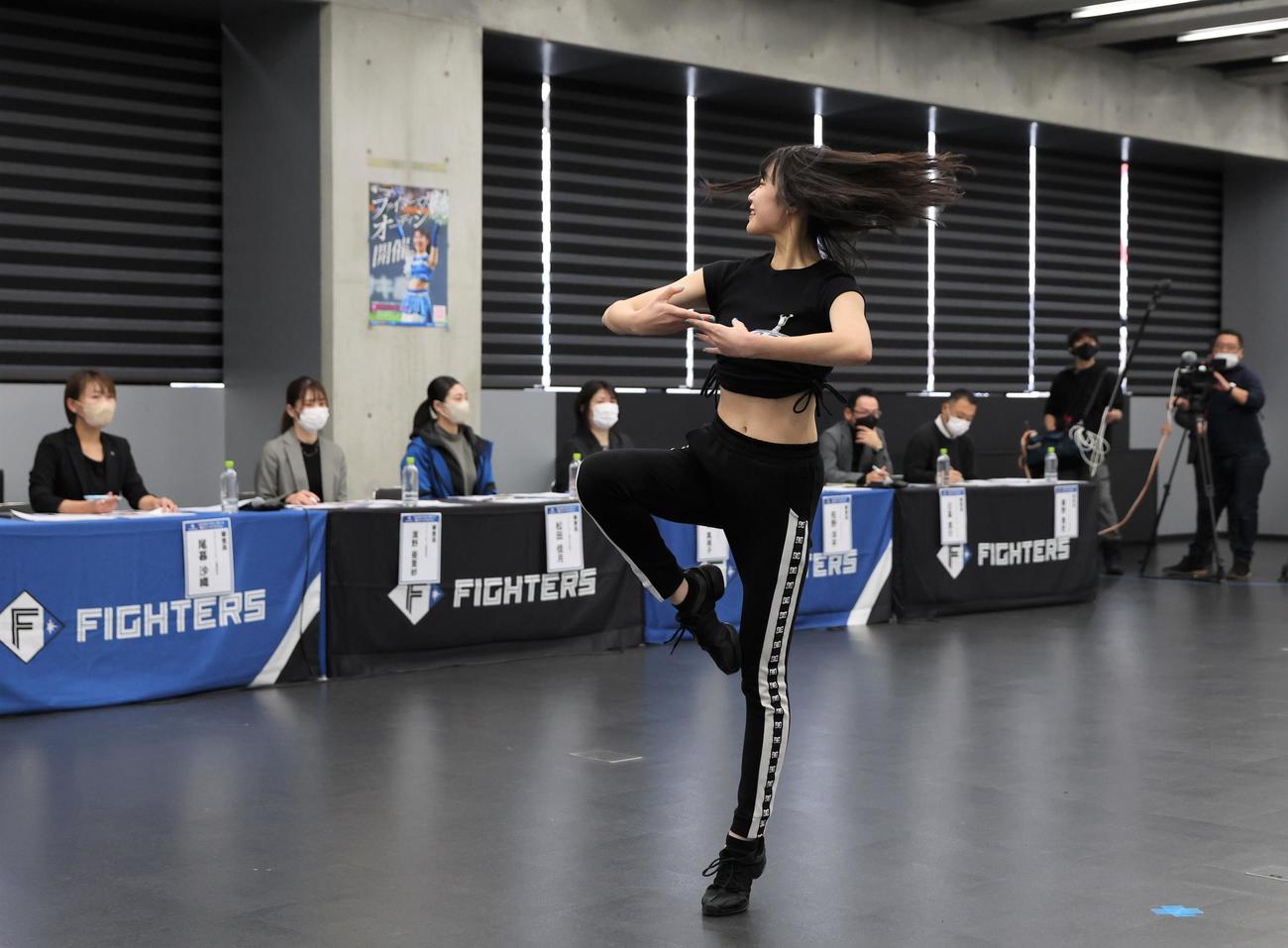 2023年の日本ハムファイターズガールの第2次審査会場（撮影・黒川智章）