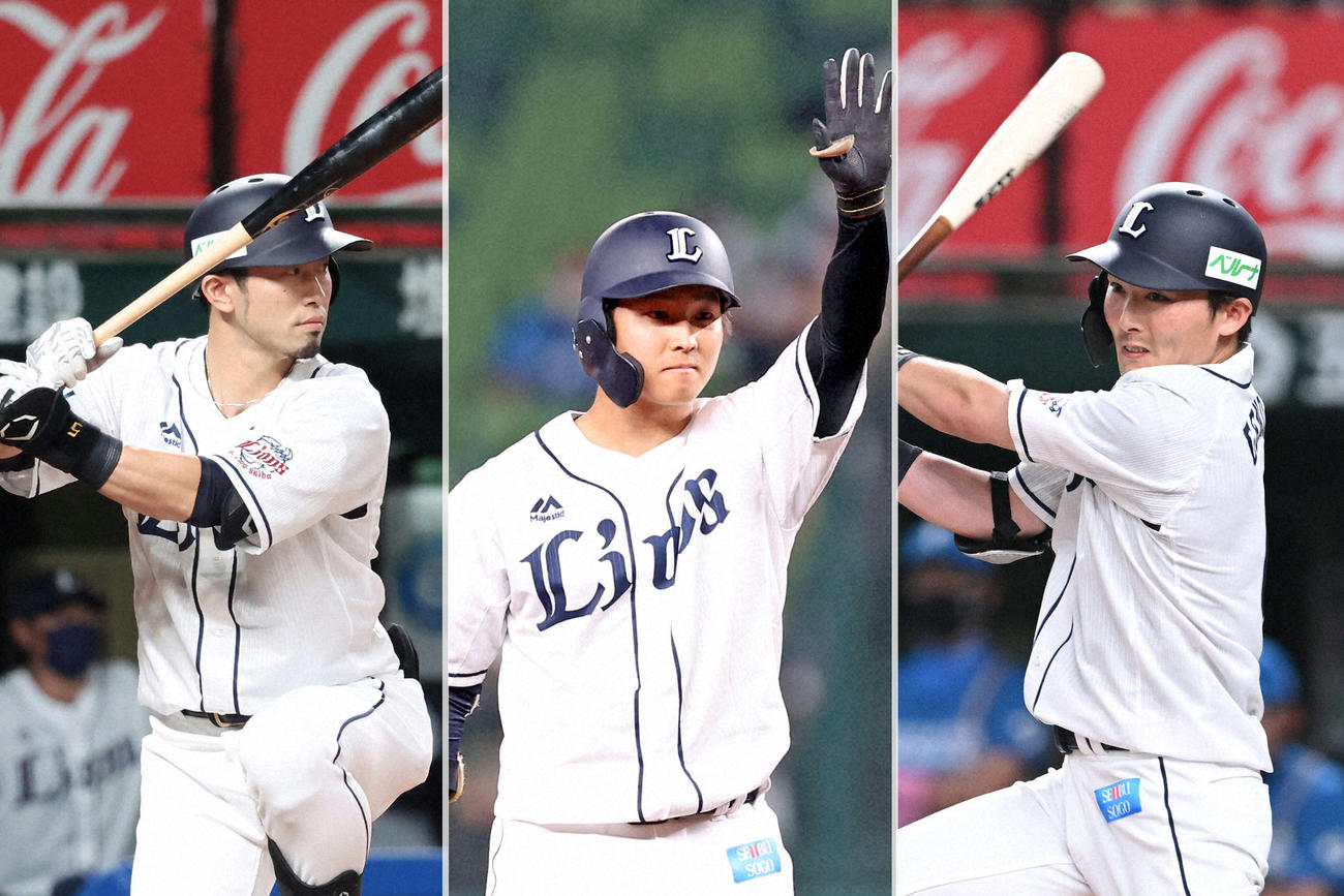 左から外崎、鈴木、源田