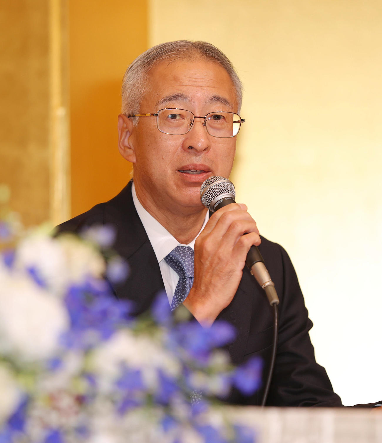 中日吉川社長（2021年10月29日撮影）