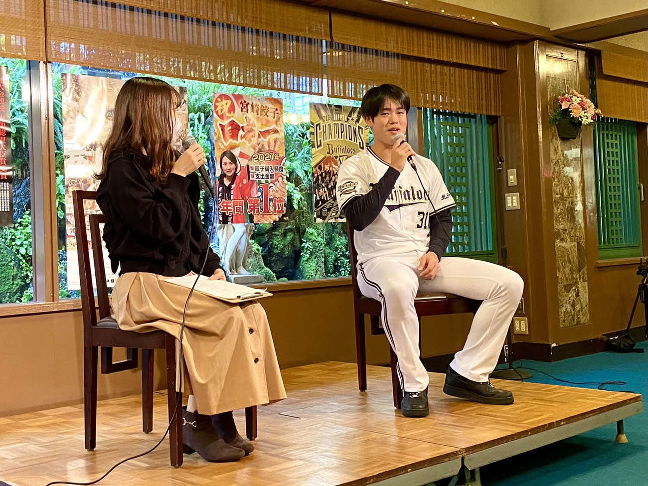 トークショーを行ったオリックス太田（写真は球団提供）