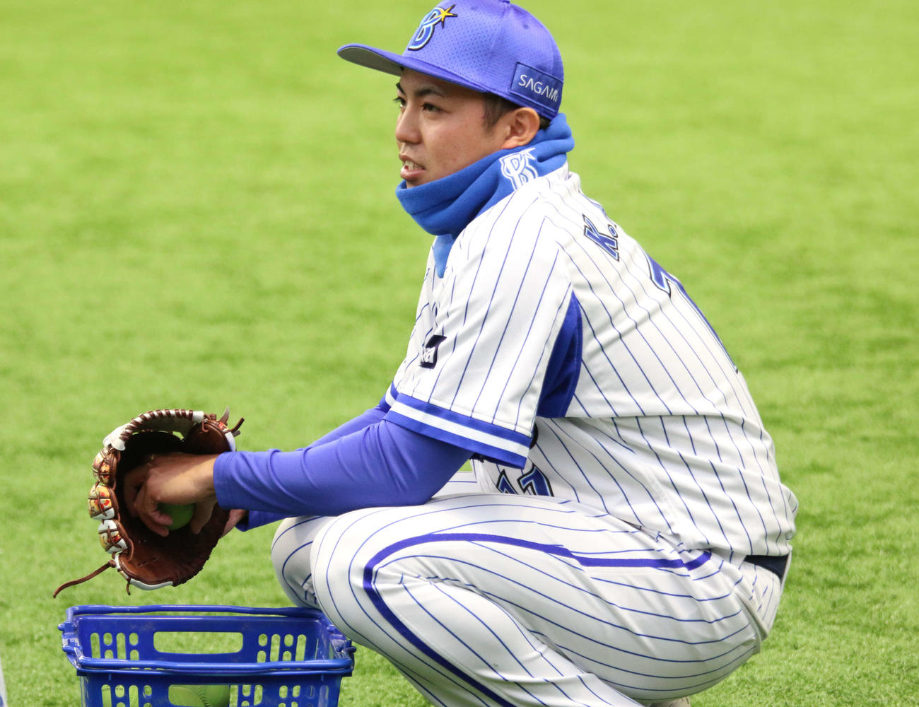イベントに参加したDeNA東（撮影・木下大輔）