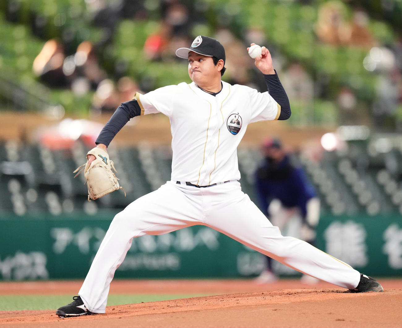 「PERSOL LAST GAME」　イーストホープス先発の元西武の佐野（撮影・菅敏）
