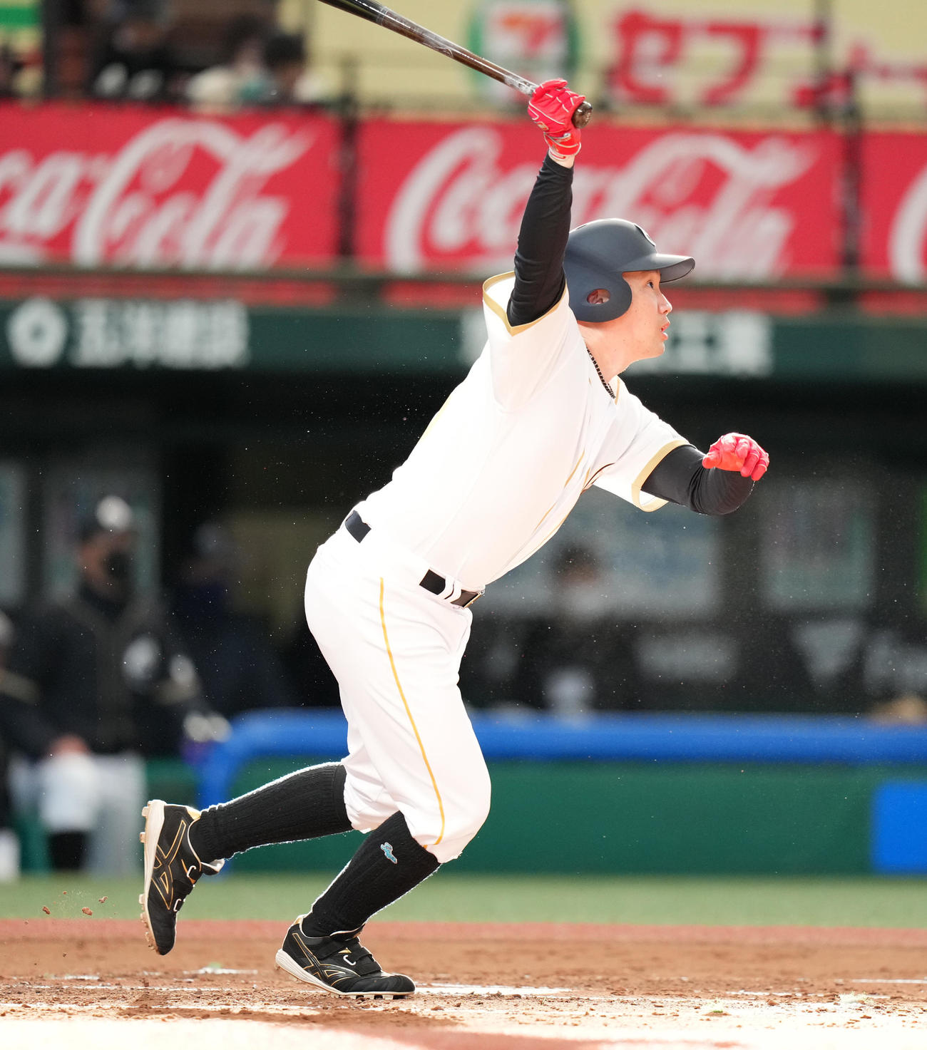 「PERSOL THE LAST GAME」に出場した元DeNAの西森（撮影・菅敏）