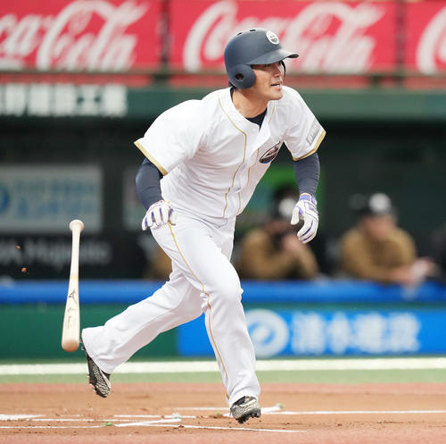 「PERSOL LAST GAME」に出場した元オリックスの古木(撮影・菅敏)