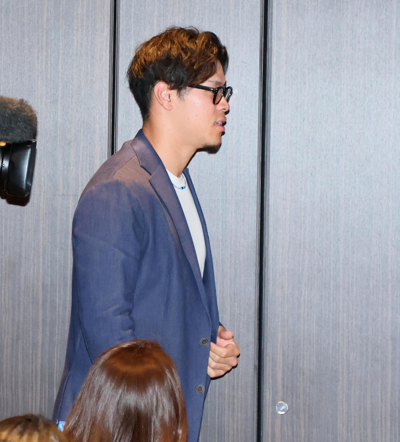 ファイテン社のファンミーティングに出席する佐藤輝（撮影・加藤哉）