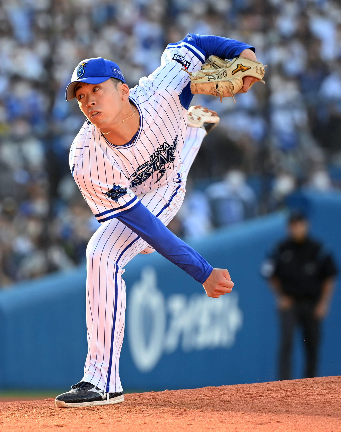 10月10日、阪神戦に登板したDeNA入江
