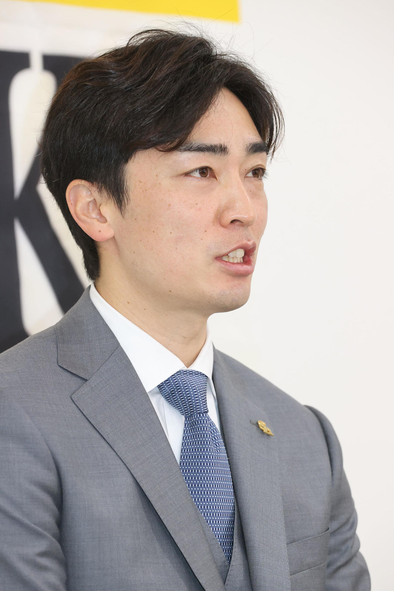 契約更改を終えた和田毅（撮影・梅根麻紀）