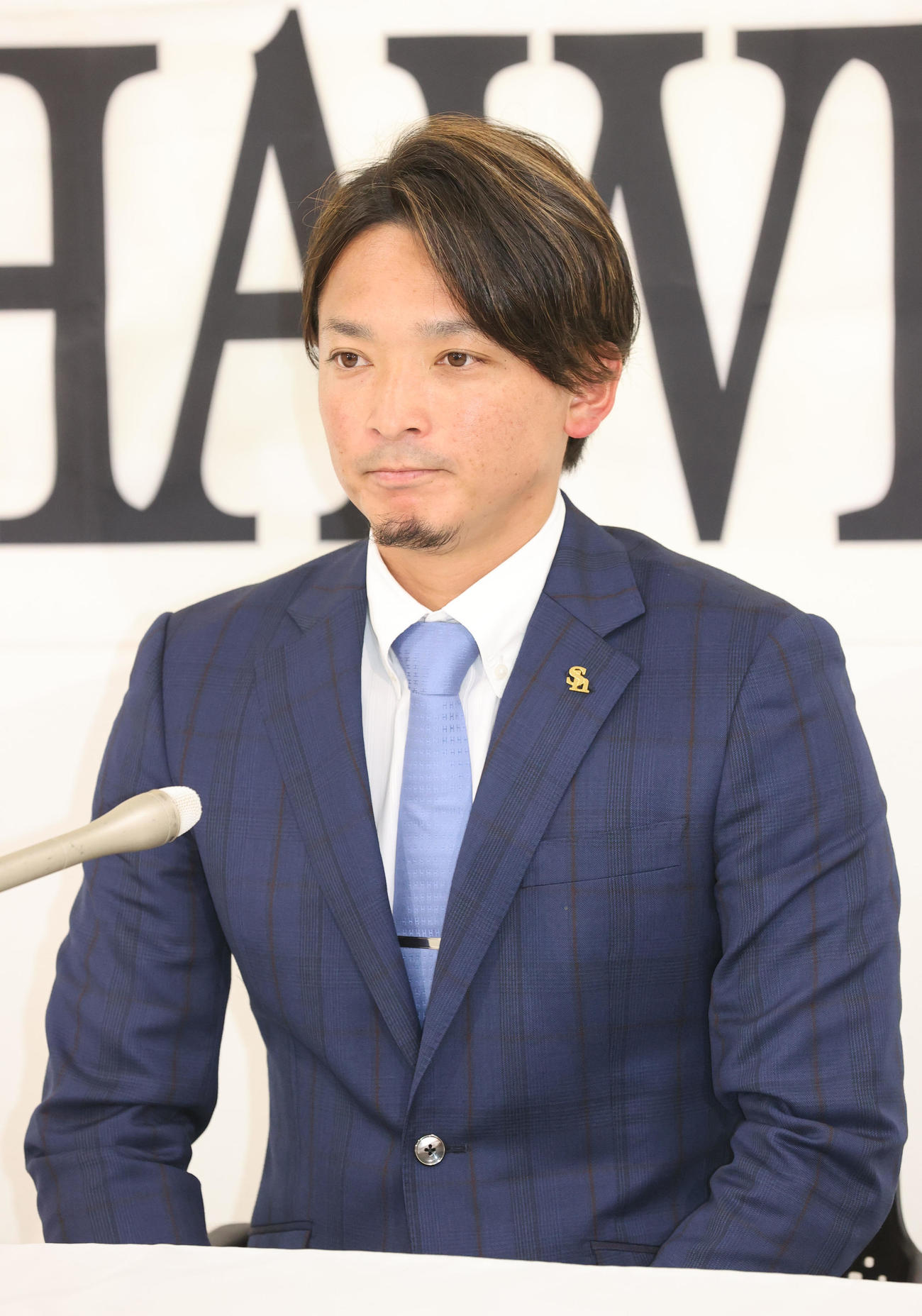 契約更改を終えた東浜巨（撮影・梅根麻紀）