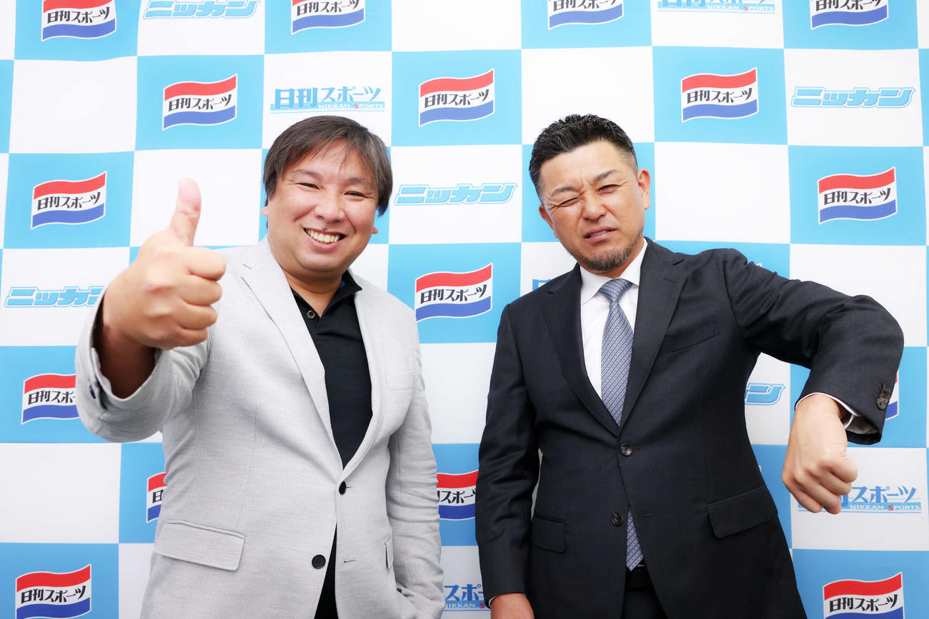 プロ野球順位予想2022を振り返った里崎氏（左）と谷繁氏（撮影・河田真司）