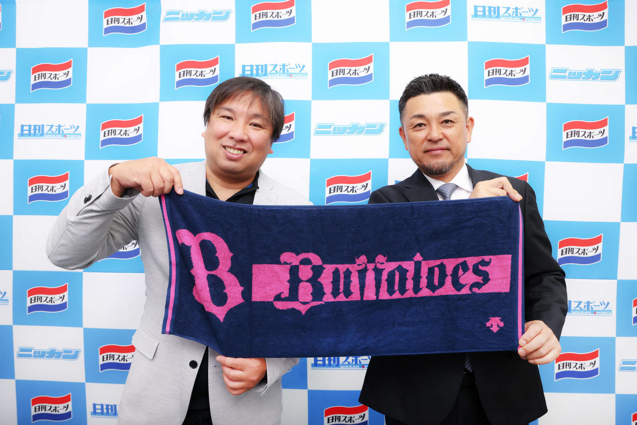 プロ野球順位予想2022を振り返った里崎氏（左）と谷繁氏（撮影・河田真司）