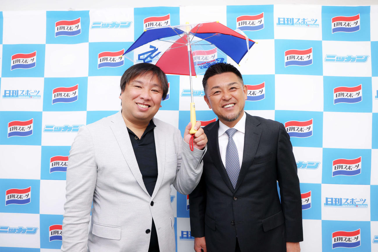 プロ野球順位予想2022を振り返った里崎氏（左）と谷繁氏（撮影・河田真司）