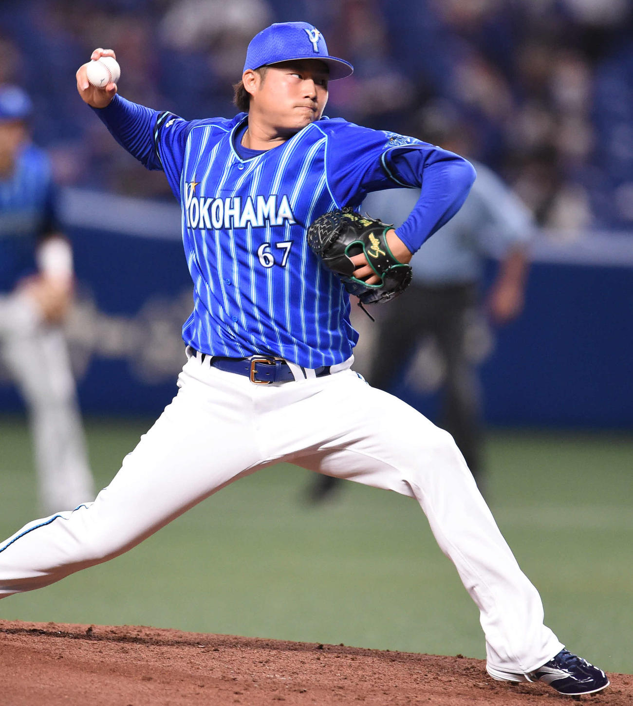 DeNA有吉優樹（2021年7月9日撮影）