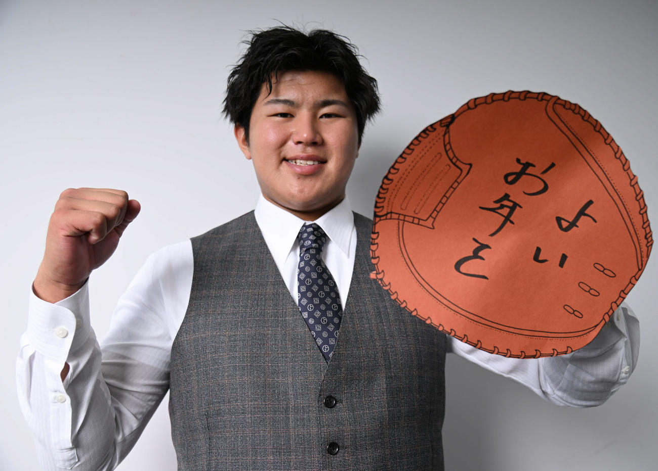 ロッテ松川虎生（2022年12月15日撮影）
