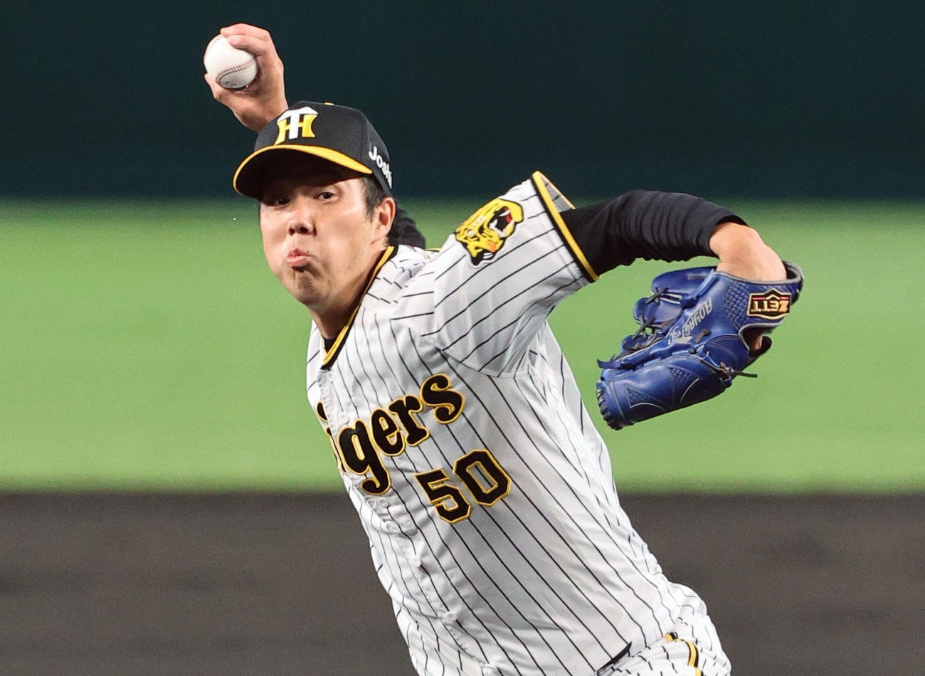 阪神青柳晃洋（2022年9月撮影）