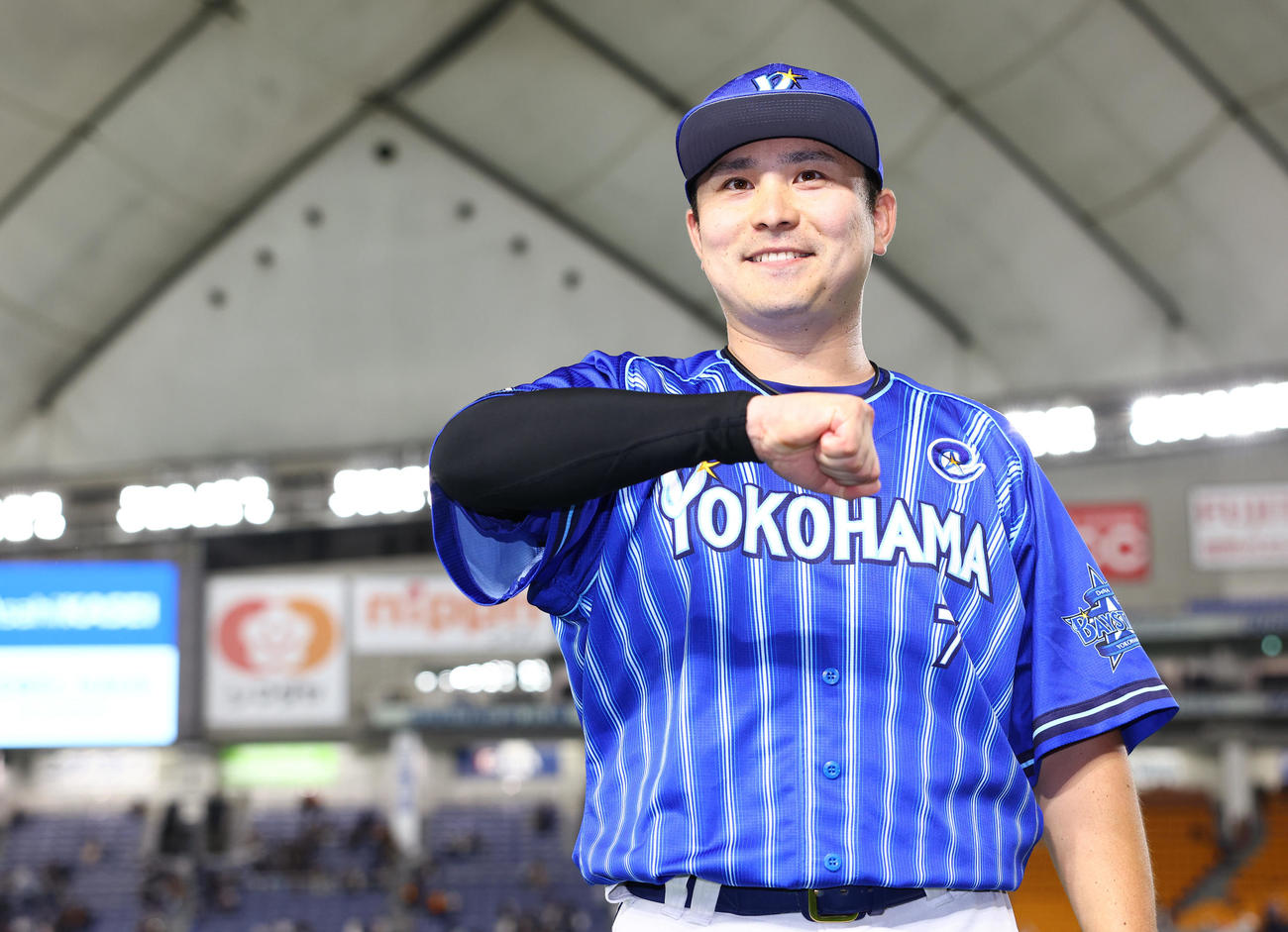 DeNA佐野の「デスターシャ」（2022年9月6日撮影）