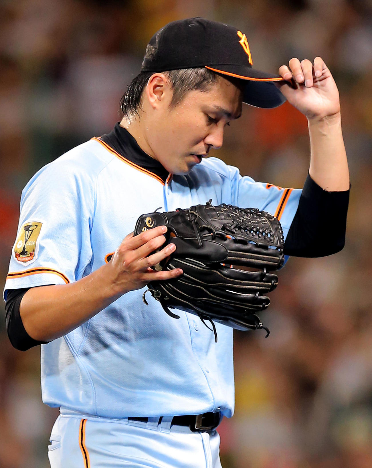 2015年7月、降板する巨人杉内