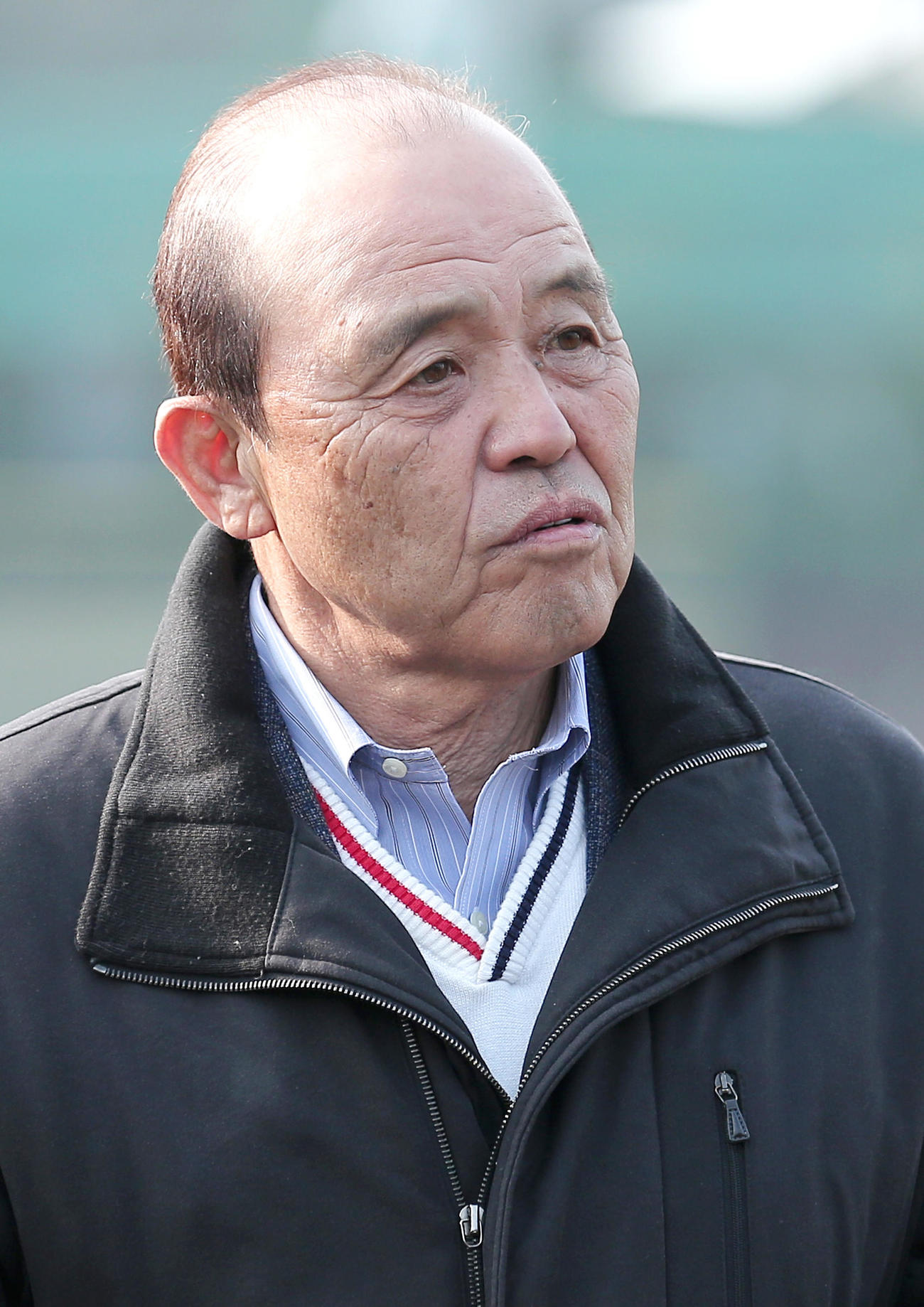 阪神岡田監督は新人らに訓示する（撮影・上山淳一）