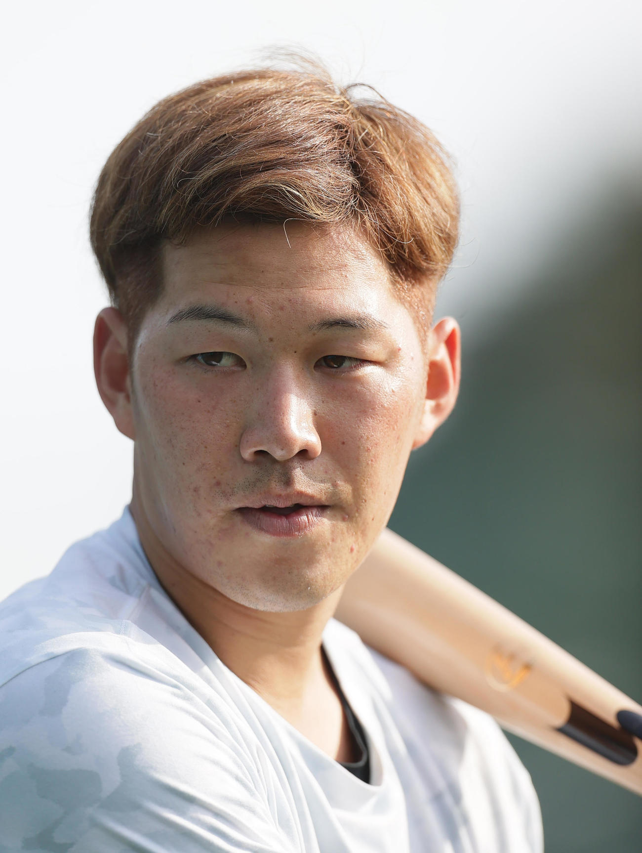 自主トレを公開したDeNA京田（撮影・足立雅史）