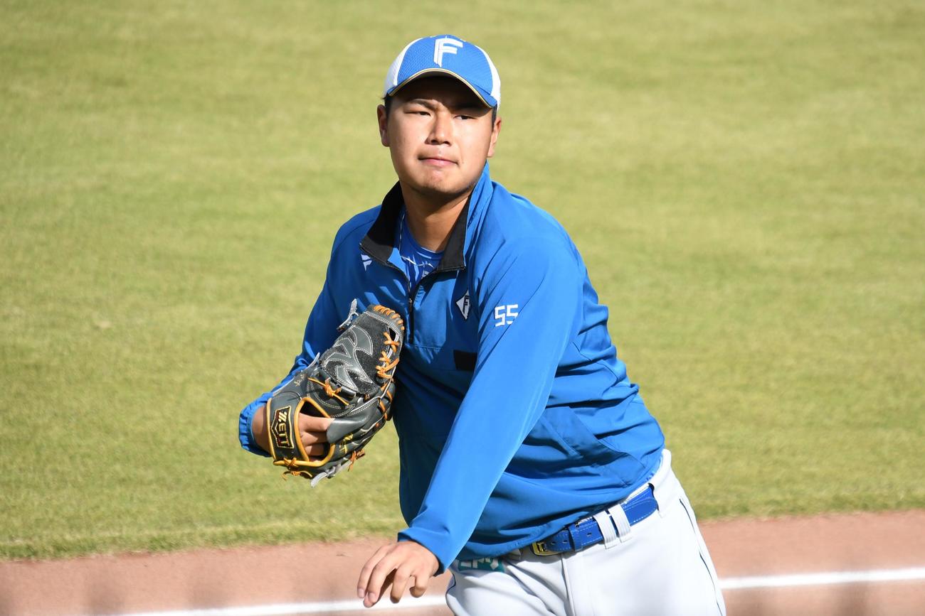 日本ハム松浦（2022年11月撮影）
