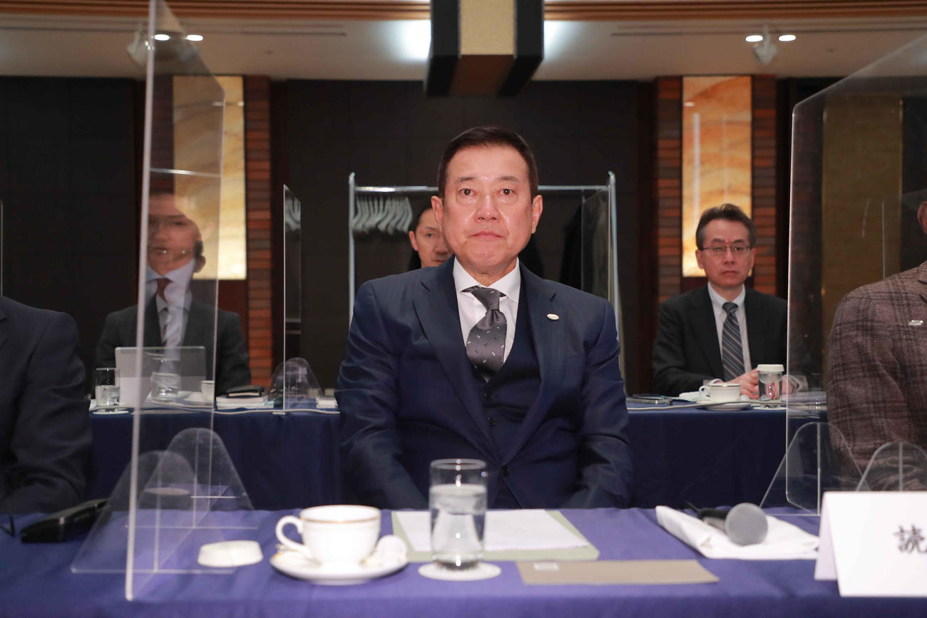 12球団監督会議に出席した巨人原監督（C）NPB／BBM2023
