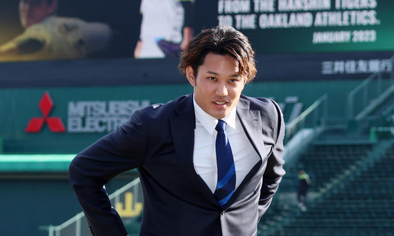 ポスティング移籍会見行った藤浪（撮影・加藤哉）
