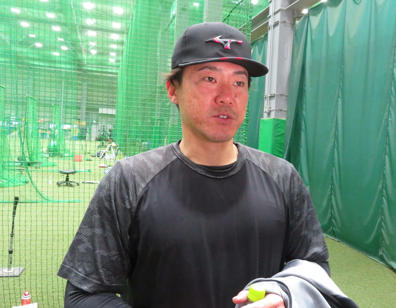 現役ドラフトで阪神から移籍した西武陽川（撮影・金子真仁）