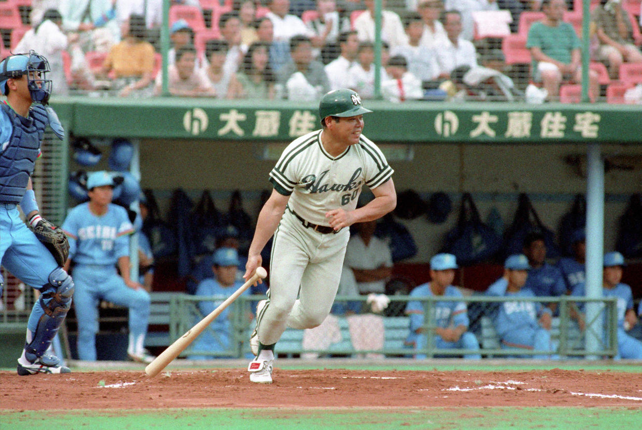 1988年6月29日、南海時代の門田の打撃フォーム