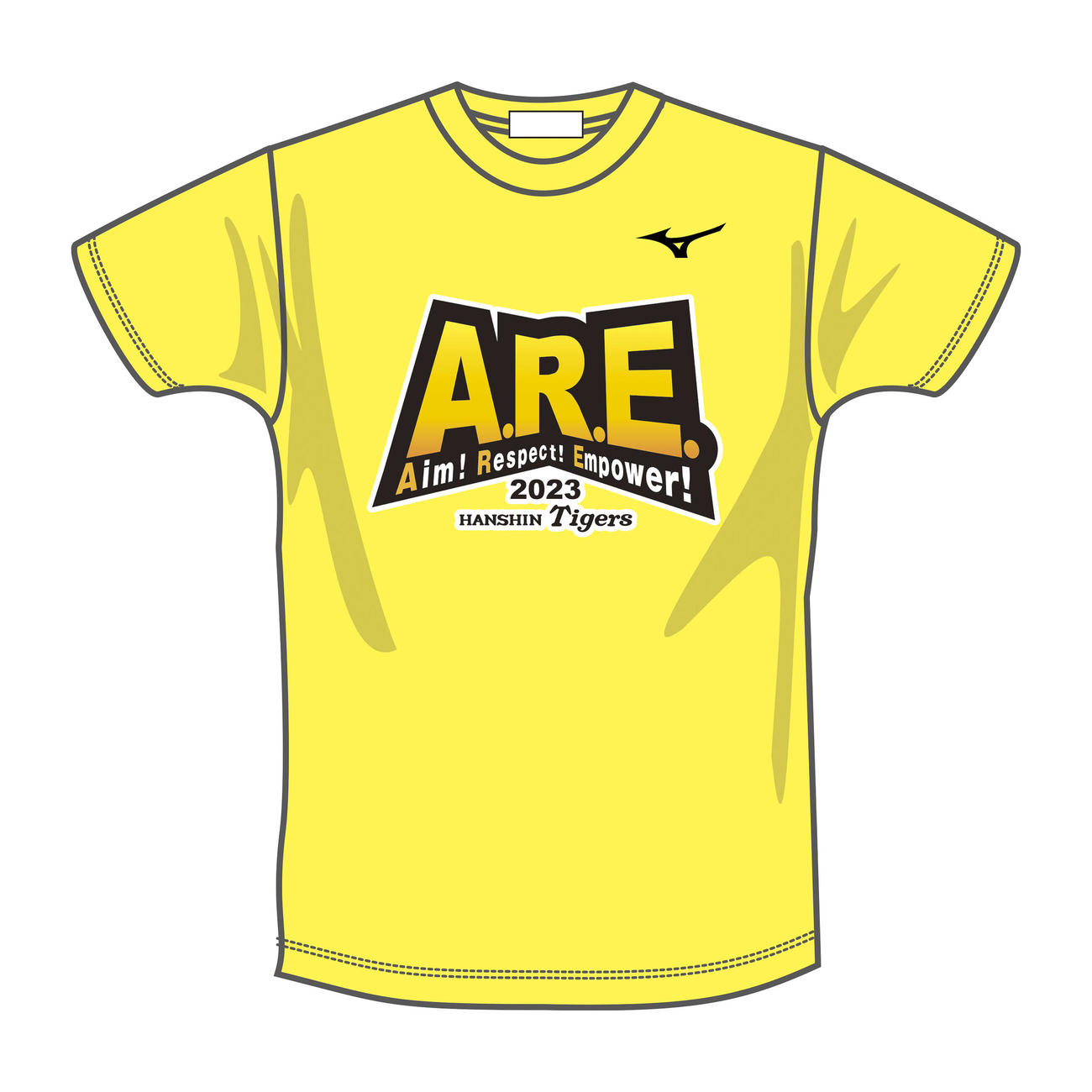 チームスローガンTシャツ　イエロー＝2023年1月24日、球団提供