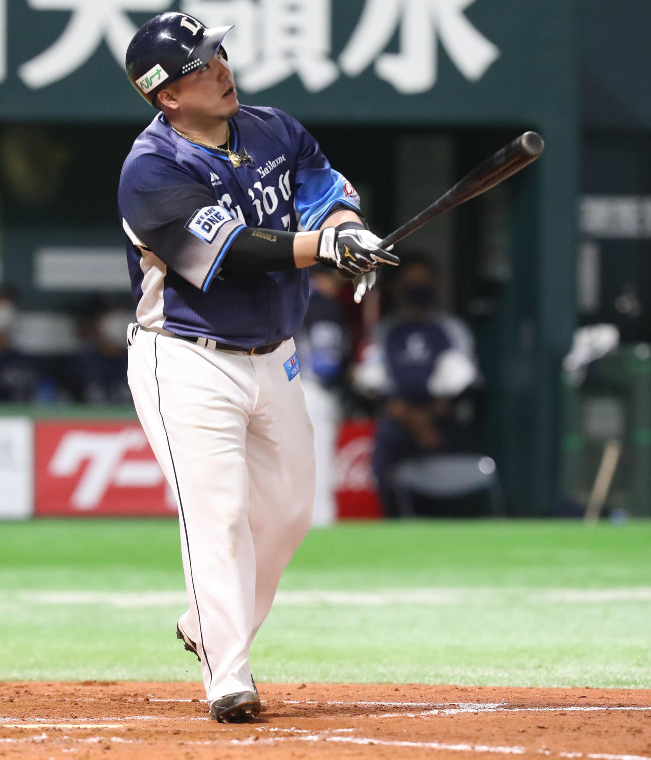 本塁打を放つ西武山川（2022年10月撮影）
