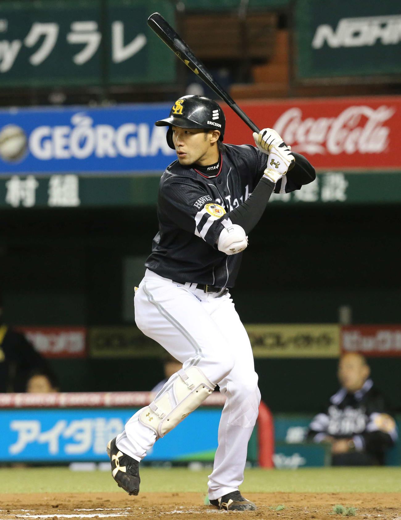 ソフトバンク柳田悠岐の打撃フォーム（2014年4月10日撮影）