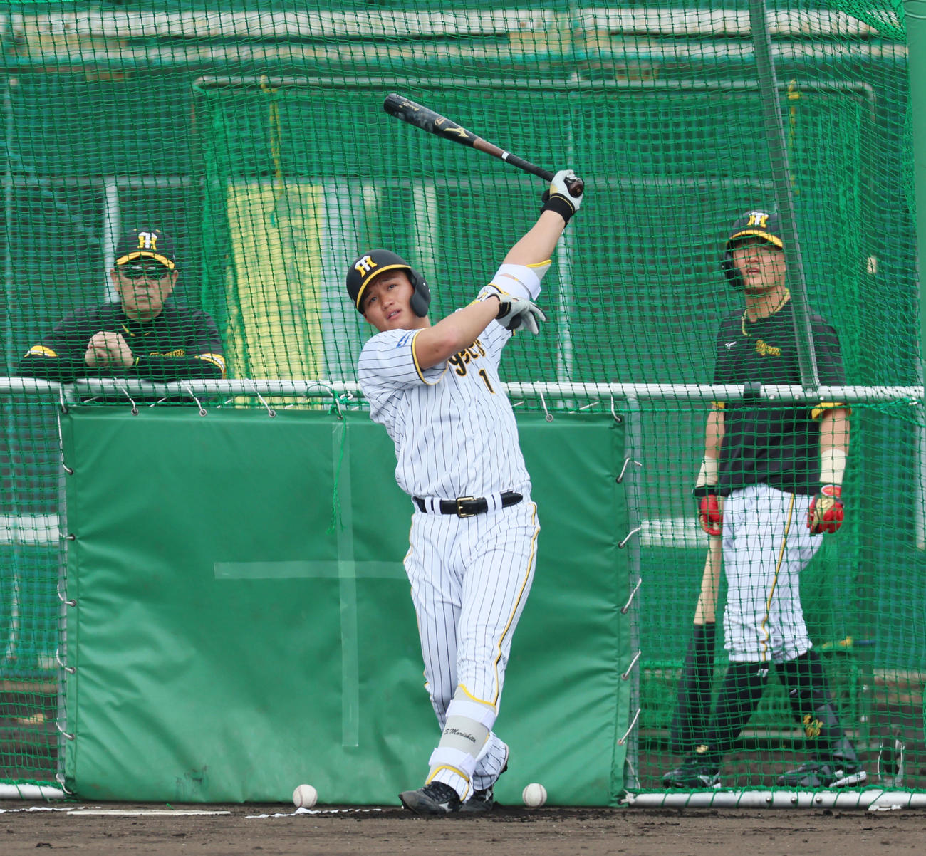 阪神ドラフト1位の森下翔太下（2023年2月2日撮影）