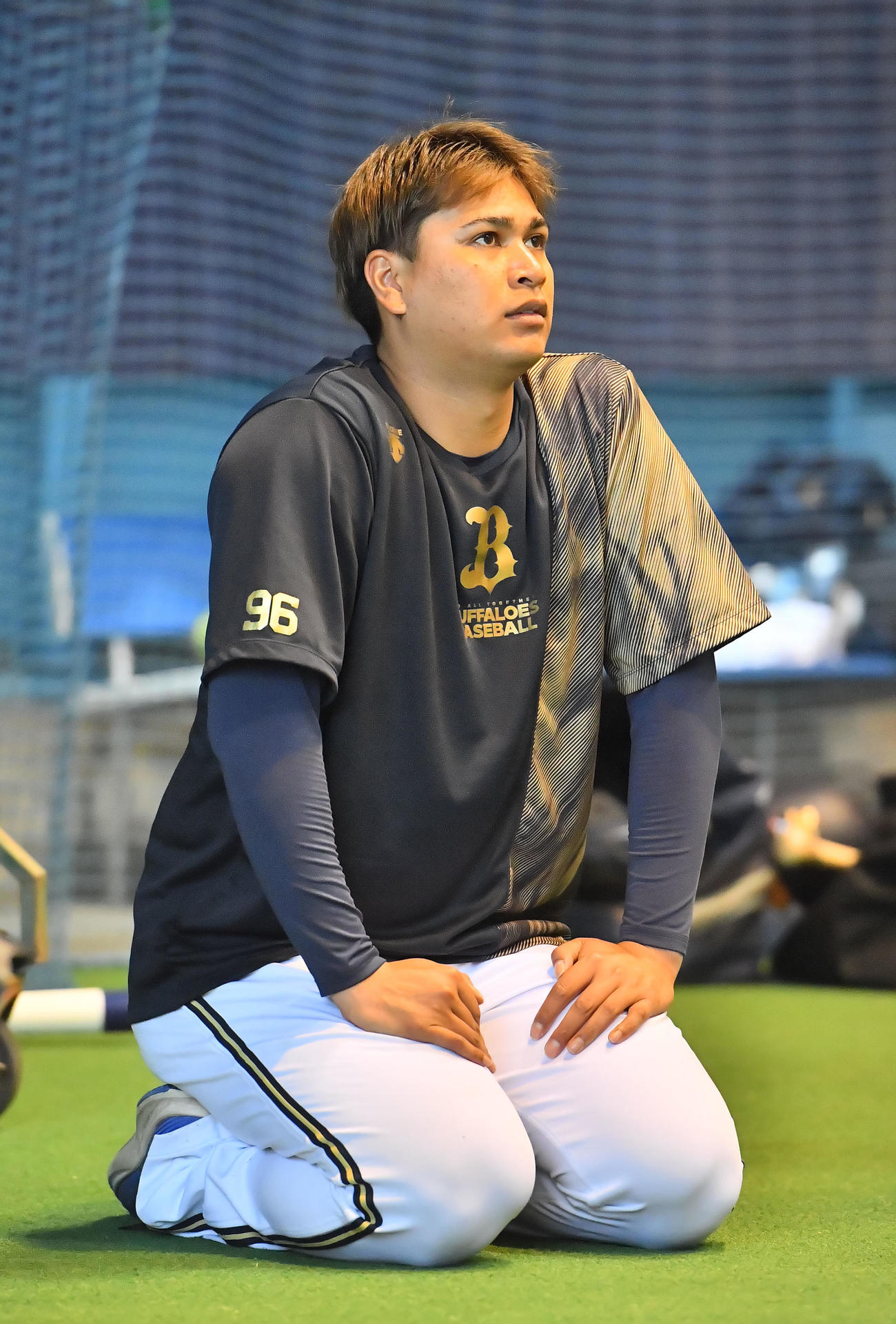 首脳陣から減量を促されたオリックス宇田川（撮影・和賀正仁）