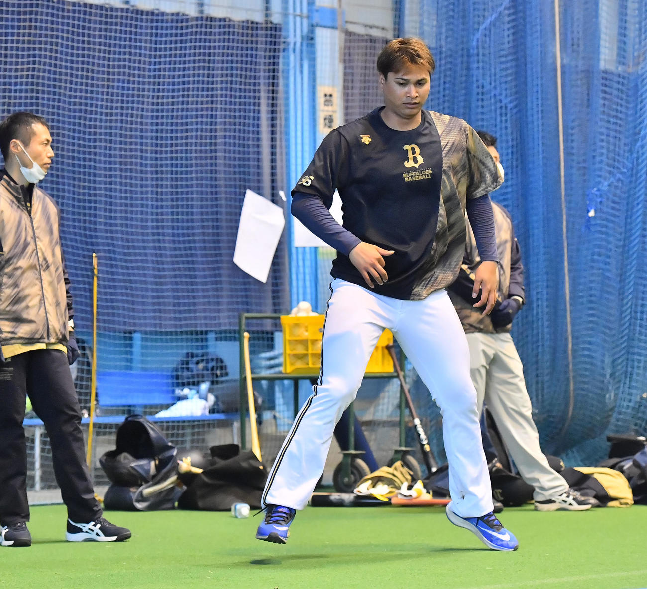 首脳陣から減量を促されたオリックス宇田川（撮影・和賀正仁）