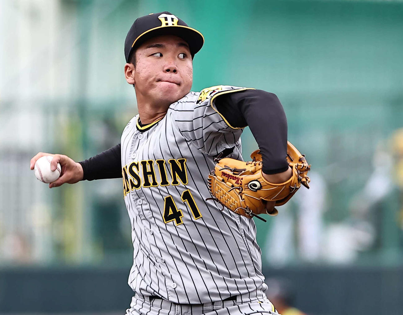 紅白戦で先発し、3回を無失点3奪三振と好投した村上（撮影・上田博志）（撮影・上田博志）